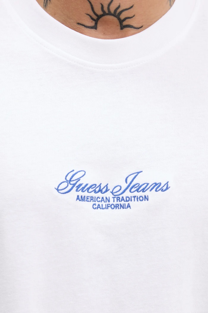 T-shirt in cotone Guess Jeans M5YI61.K8FQ4 bianco