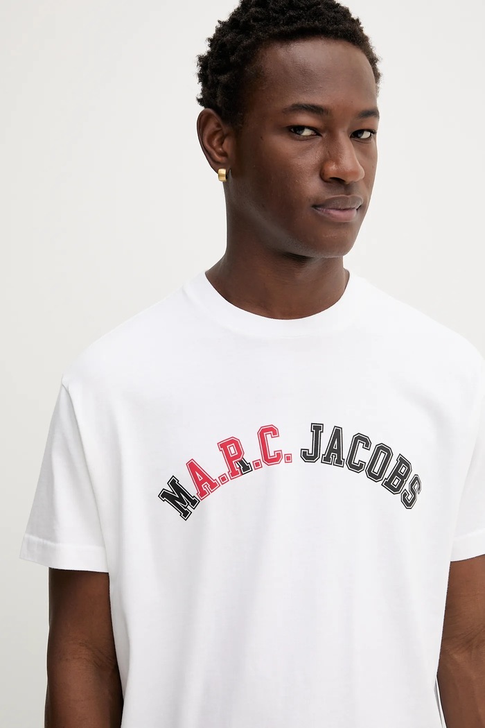 Tricou din bumbac A.P.C. x MARC JACOBS A.P.C. COHKS.H26554 alb