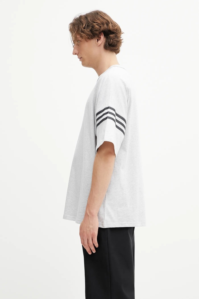 Bavlněné tričko adidas Originals Neuclassics HZ3699 šedá AW25