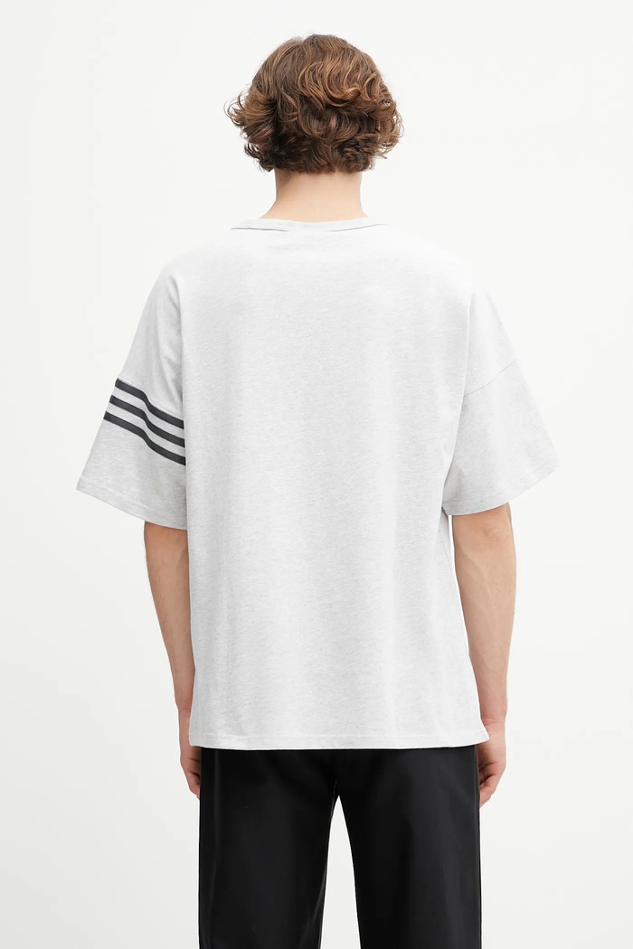 Oblečení Bavlněné tričko adidas Originals Neuclassics HZ3699 šedá