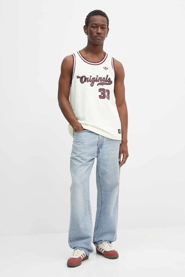 Majica brez rokavov adidas Originals OG Jersey JM9953 bež AW25