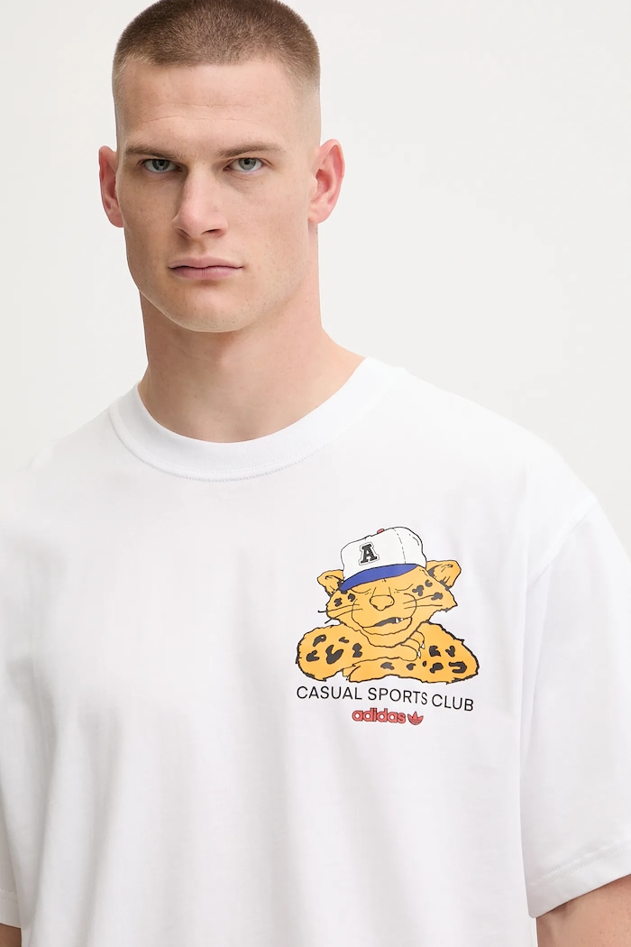 adidas Originals t-shirt bawełniany Graphic Os Ss T biały JW0158