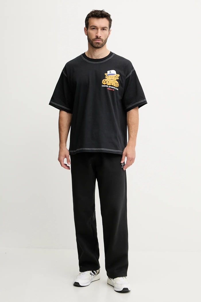 Pamučna majica adidas Originals Graphic Os Ss T JW0159 crna AW25