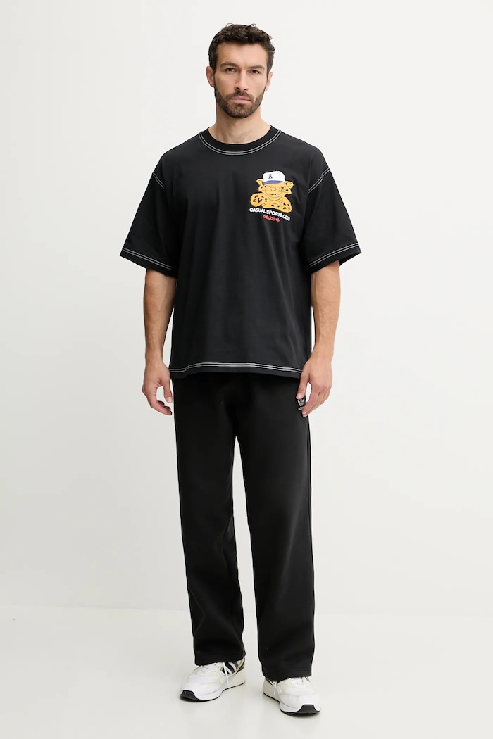 Pamučna majica adidas Originals Graphic Os Ss T JW0159 crna AW25