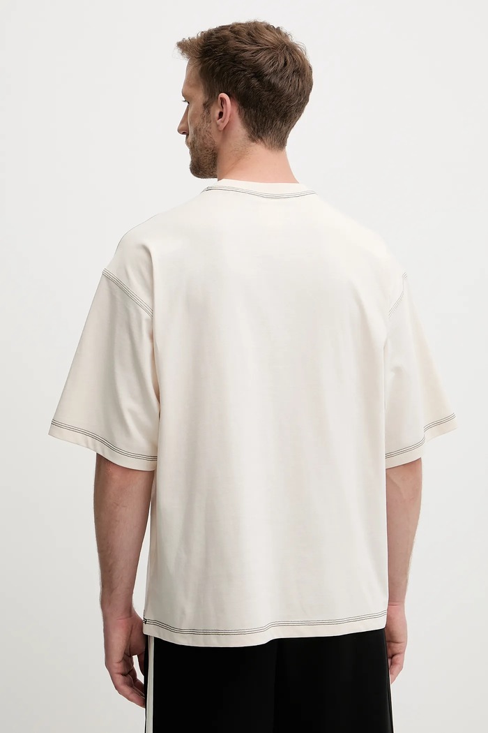Oblečenie Bavlnené tričko adidas Originals Essentials JW0970 béžová