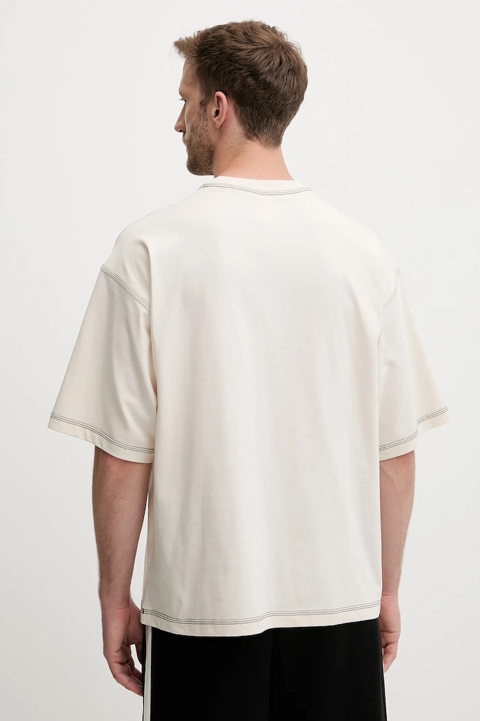 Oblečenie Bavlnené tričko adidas Originals Essentials JW0970 béžová