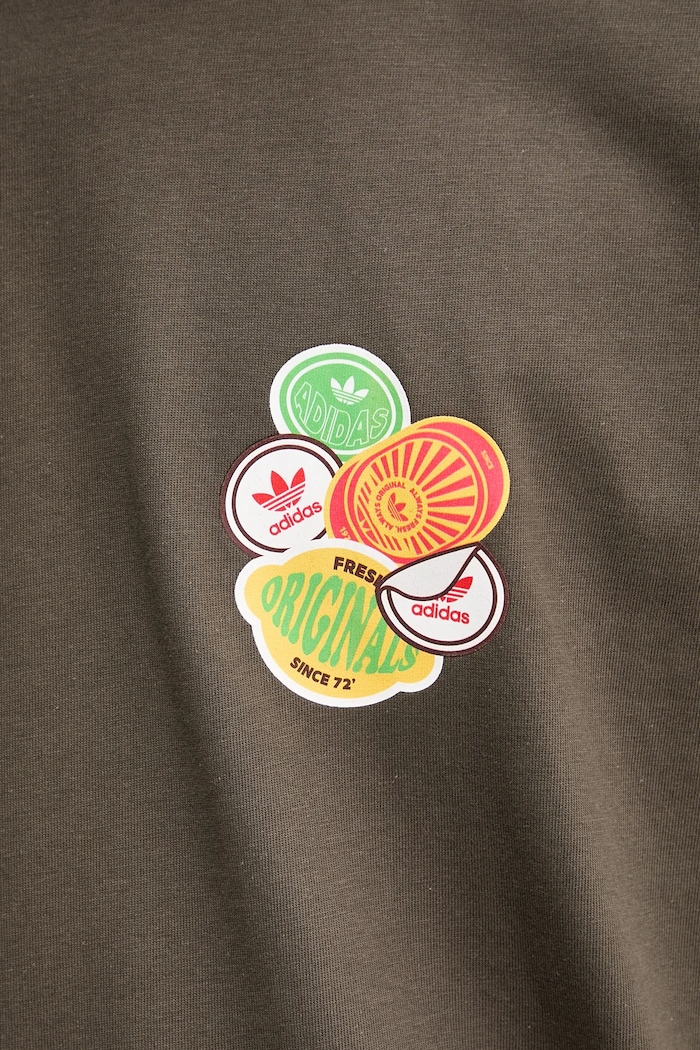 adidas Originals t-shirt bawełniany Graphic Lo Ss T JW2977 zielony