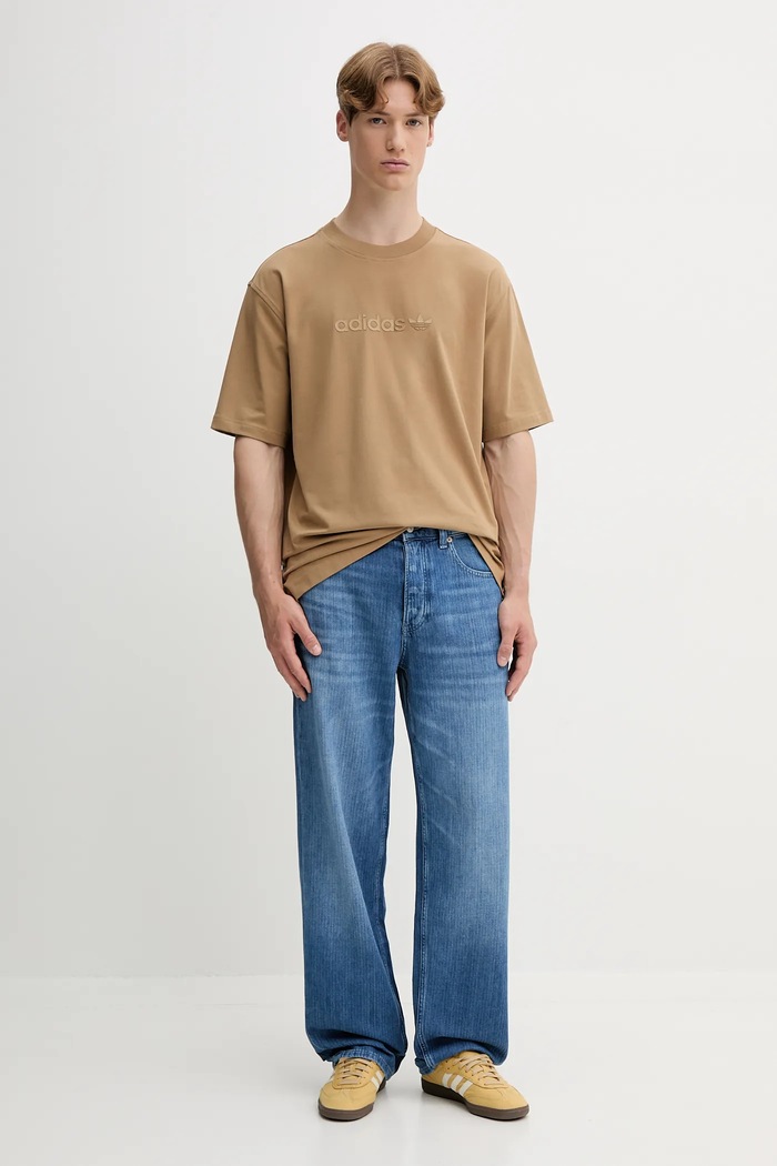 adidas Originals t-shirt Essentials JW3538 zielony AW25