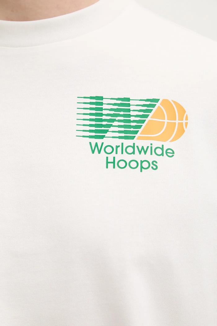 T-shirt Glbl Hoops Tee adidas Originals beżowy JW6650