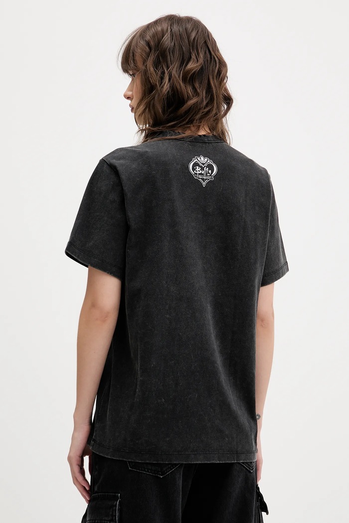 Ρούχα Βαμβακερό μπλουζάκι adidas Originals Buffy Tee JX1278 μαύρο