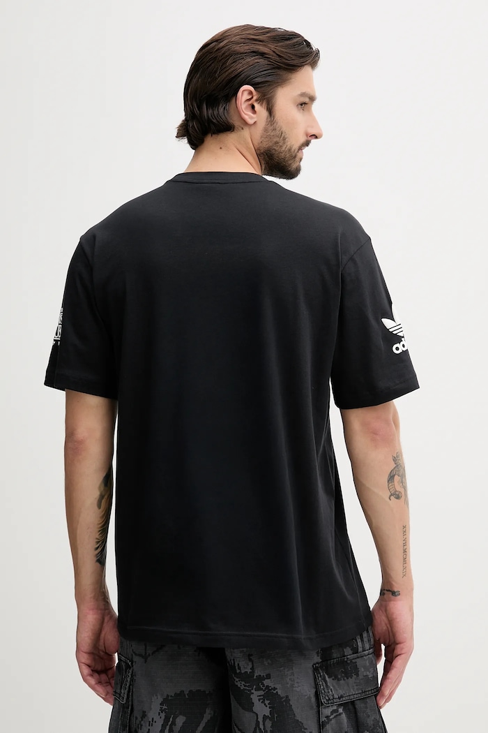 Odzież adidas Originals t-shirt bawełniany 90S Football Tee JX3064 czarny