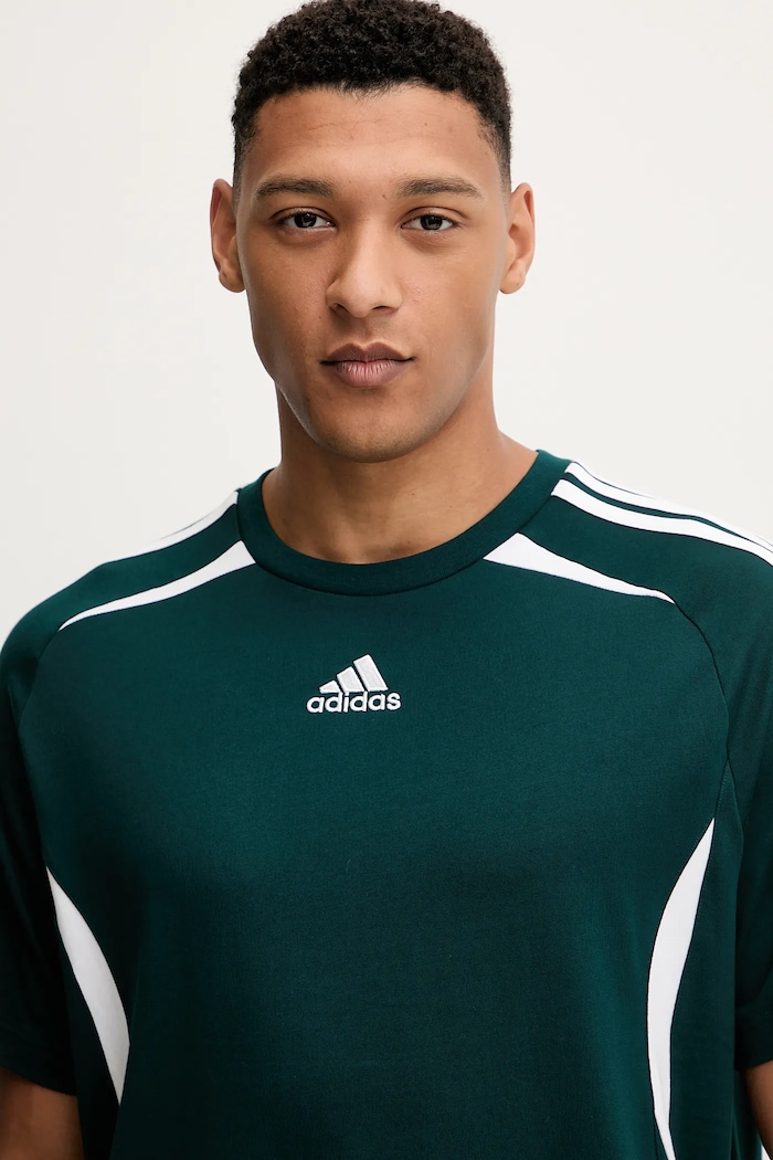 adidas Originals t-shirt bawełniany Teamgeist zielony KE0141