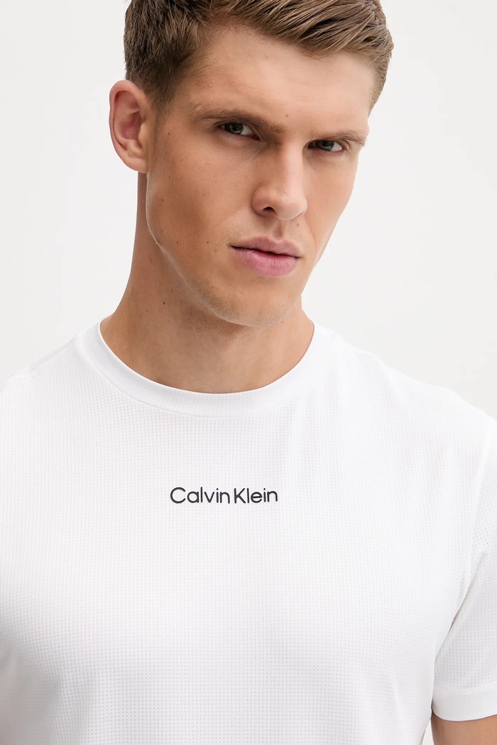 Tréningové tričko Calvin Klein Performance biela LVGMF5K101