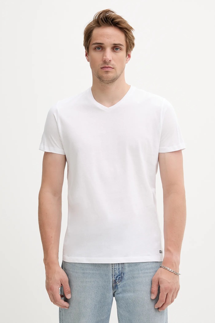 Diesel t-shirt bawełniany MICHAEL-D-BOX-3PACK 3-pack bawełna biały A17829.0LIAD