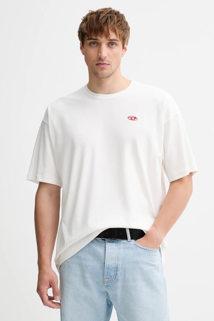 Diesel t-shirt bawełniany T-BOXT-T6 bawełna biały A18535.0AIJU