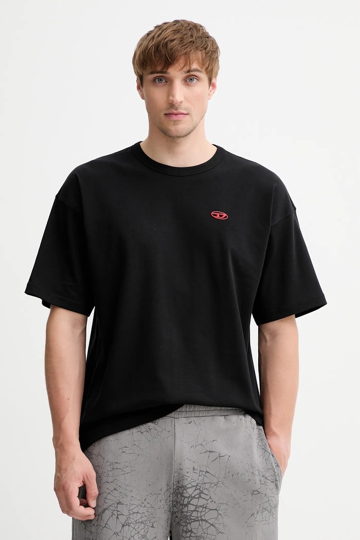 Diesel t-shirt bawełniany T-BOXT-T6 bawełna czarny A18535.0AIJU