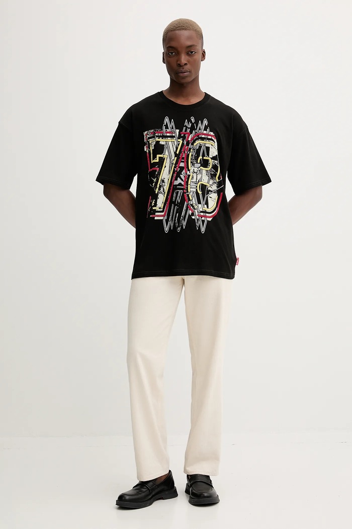 Diesel t-shirt bawełniany T-BOXT-T8 A18661.0QIAM czarny AW25
