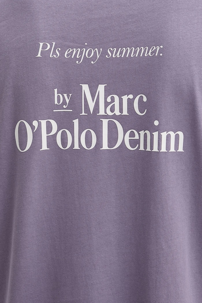 Marc O'Polo t-shirt bawełniany 5000006584 fioletowy
