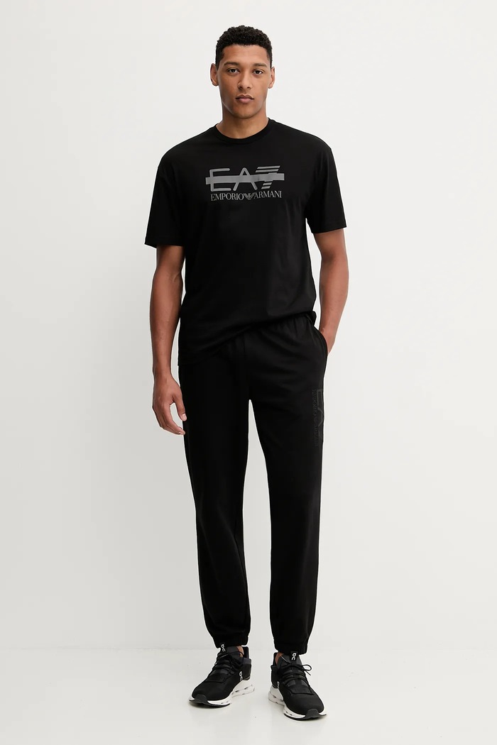 EA7 Emporio Armani t-shirt bawełniany AF10375.7M001129 czarny SS26