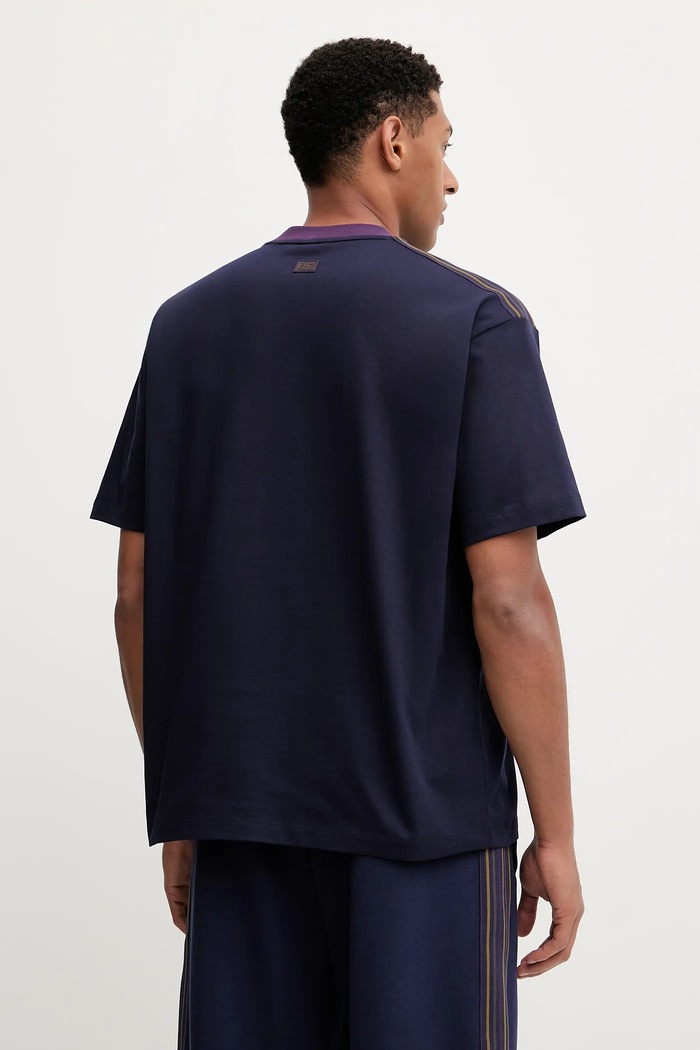 Oblečenie Bavlnené tričko EA7 Emporio Armani AF12957.7X000404 tmavomodrá