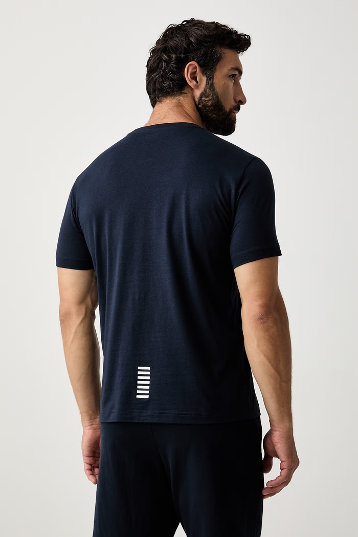 Odzież EA7 Emporio Armani T-shirt basic męski bawełniany PJVPZ.8NPT25 granatowy