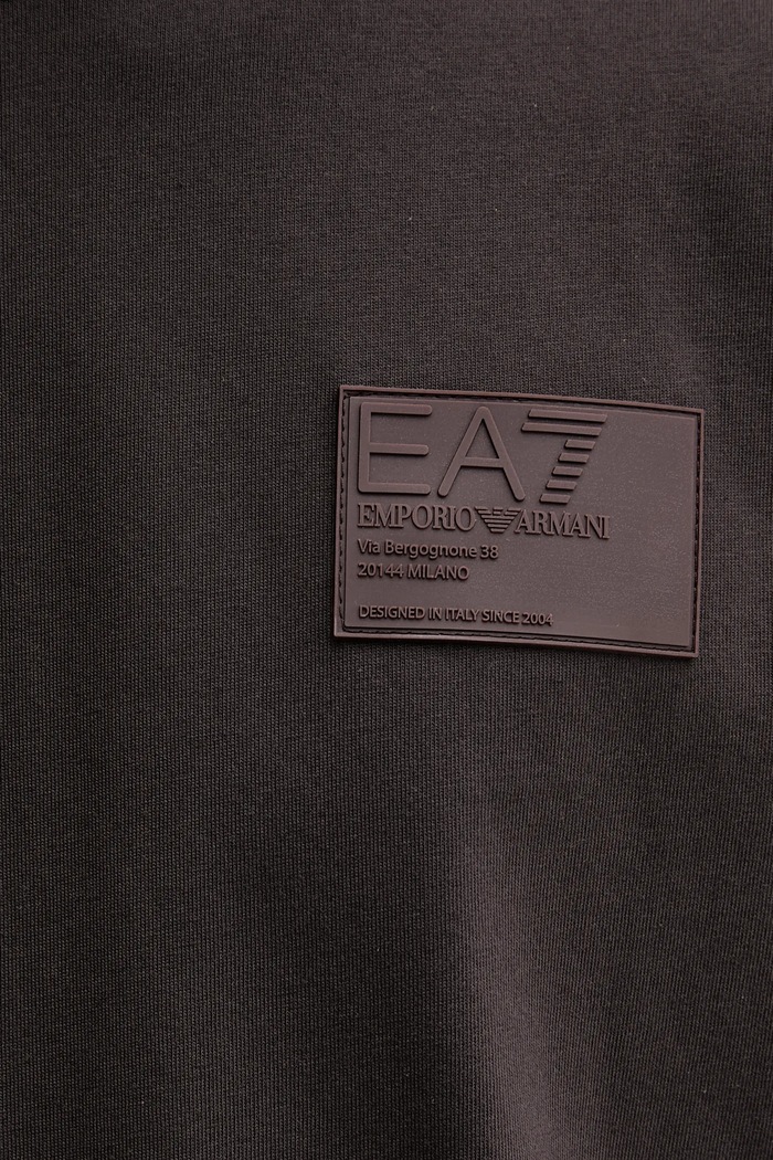 Памучна тениска EA7 Emporio Armani AF13741.7X000127 кафяв