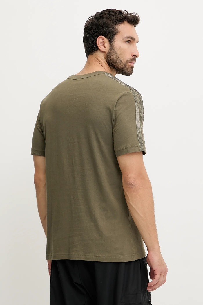 Oblečenie Bavlnené tričko adidas AOP Colourblock T-Shirt JM9201 zelená