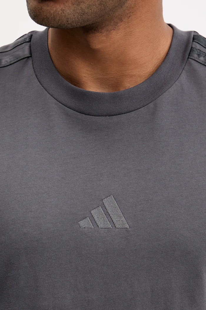 Βαμβακερό μπλουζάκι adidas AOP Colourblock T-Shirt JM9203 γκρί