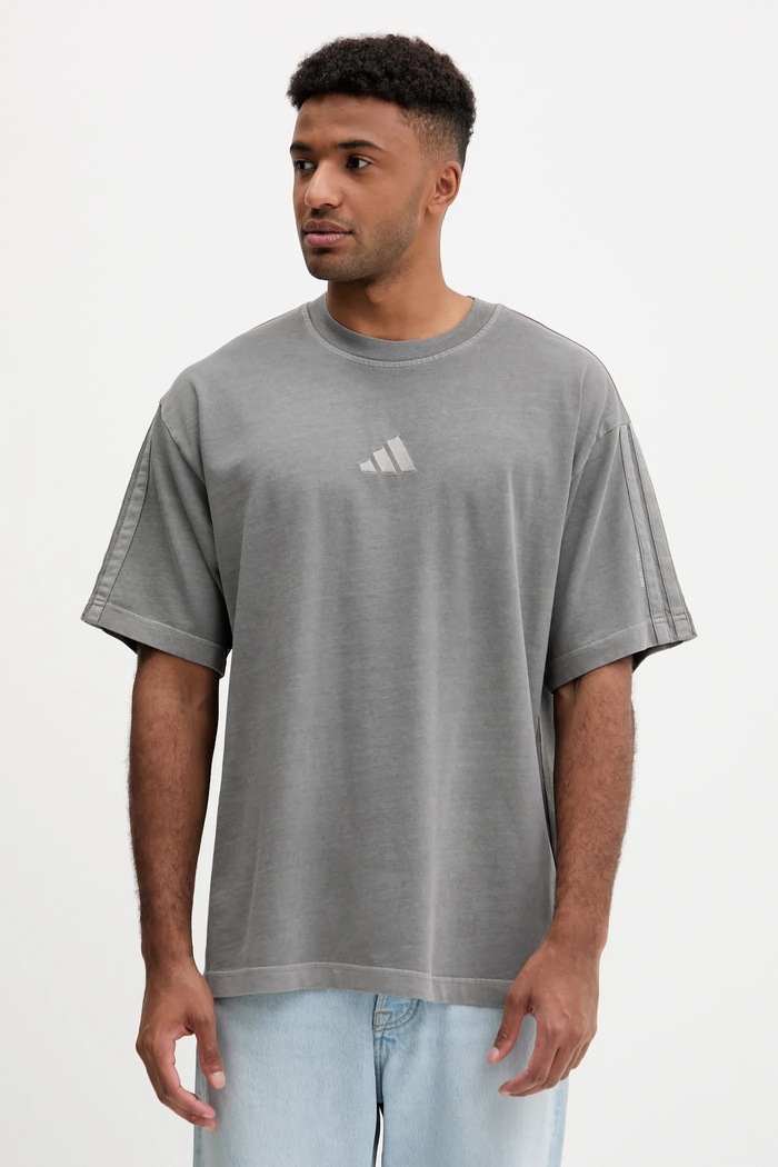 Βαμβακερό μπλουζάκι adidas All SZN βαμβάκι γκρί JN0611