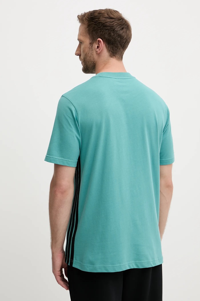Oblečenie Bavlnené tričko adidas Essentials JX0732 tyrkysová
