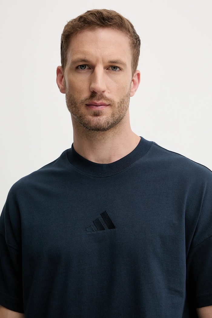 Bavlněné tričko adidas All SZN adidas JX5080 námořnická modř
