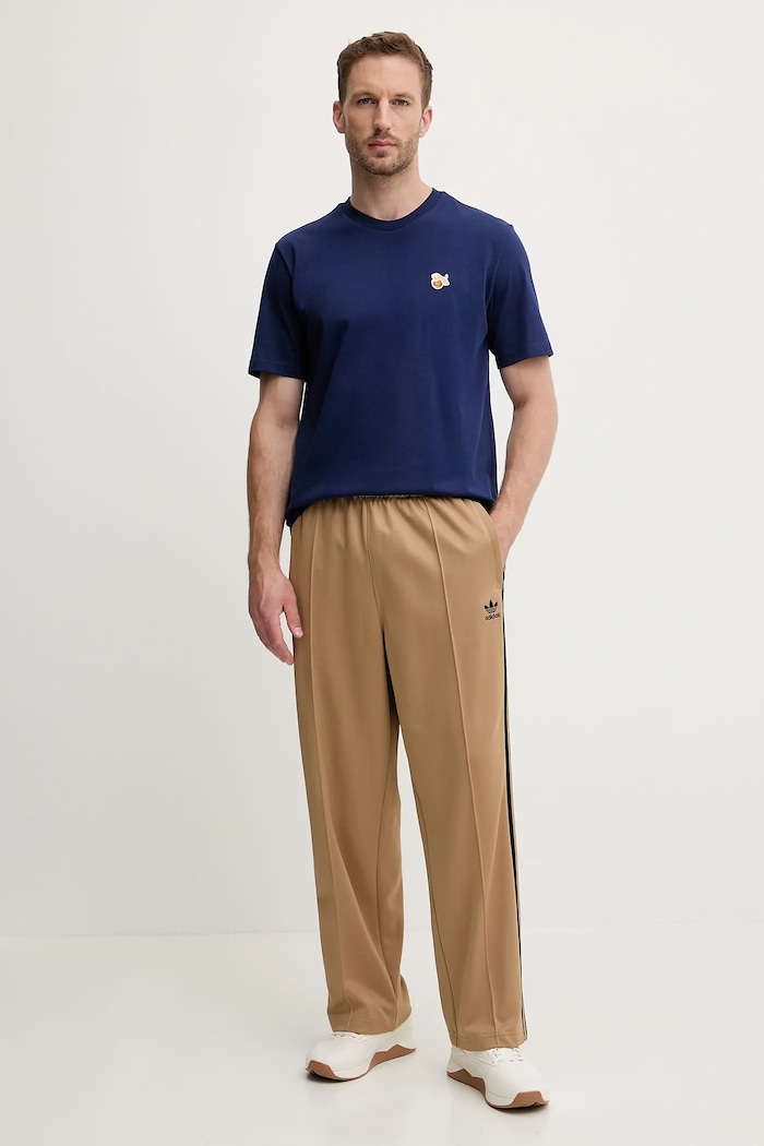 Bavlnené tričko adidas JZ7446 tmavomodrá AW25
