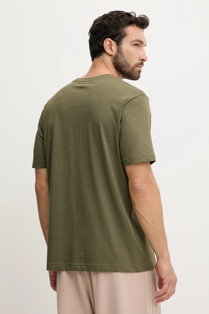 Odzież adidas t-shirt bawełniany Camo Logo KA7131 zielony