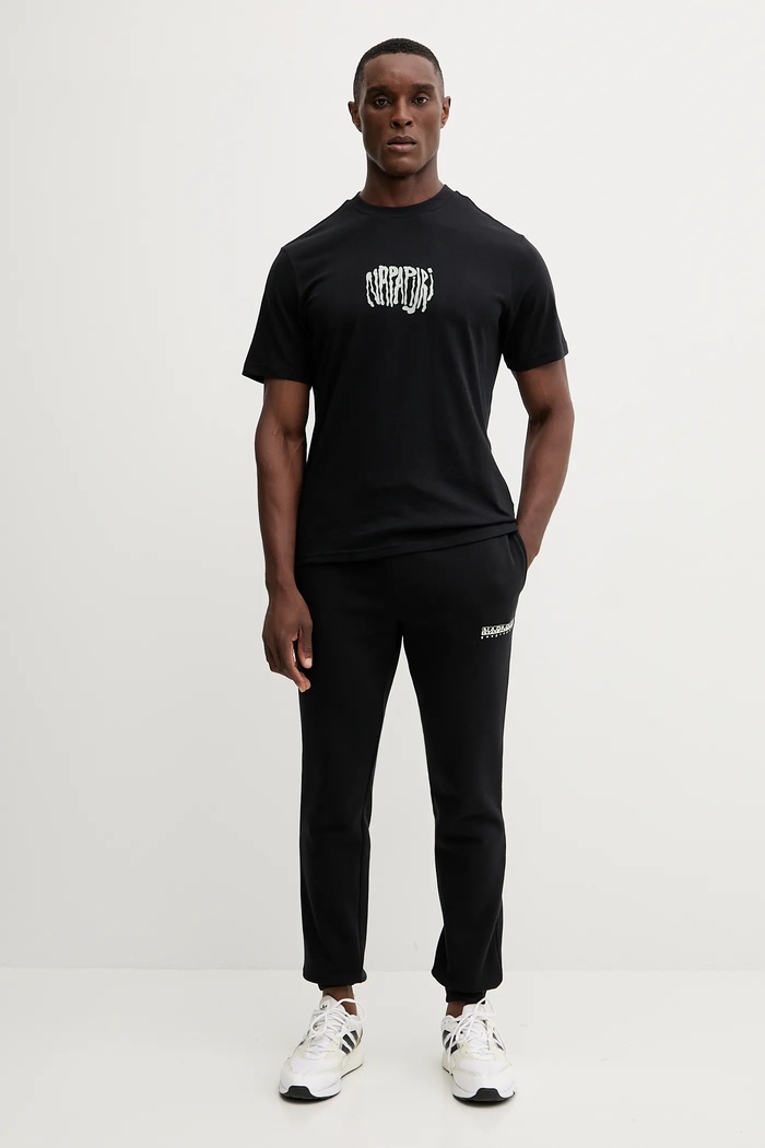 Napapijri t-shirt in cotone S-Yukis NP0A89259411 nero AW25