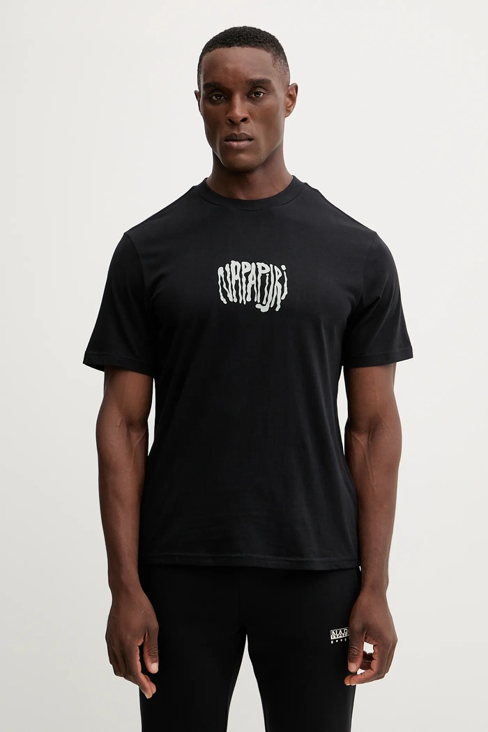 Abbigliamento Napapijri t-shirt in cotone S-Yukis NP0A89259411 nero