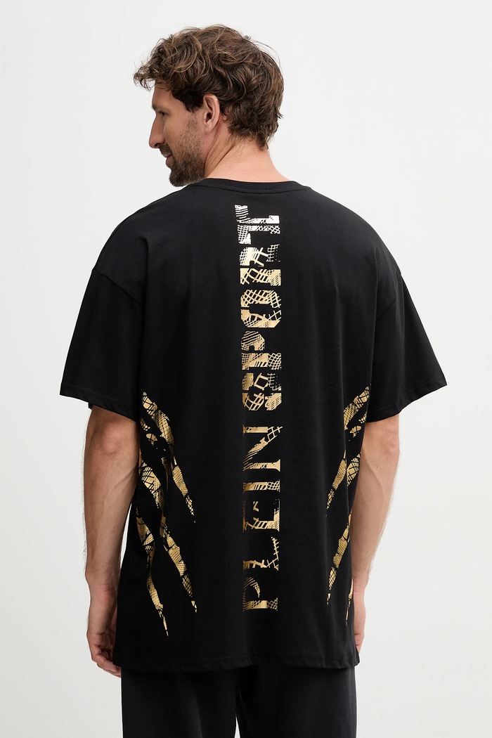 Odzież PLEIN SPORT t-shirt bawełniany FAEC.MTK8358.STE001N czarny