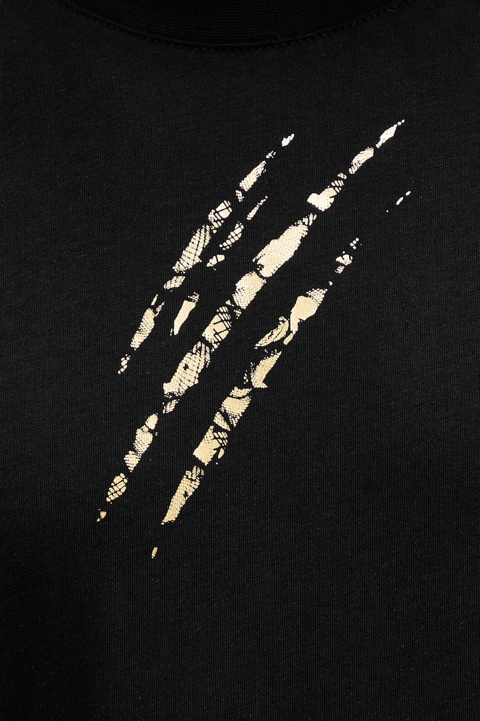 PLEIN SPORT t-shirt bawełniany FAEC.MTK8358.STE001N czarny