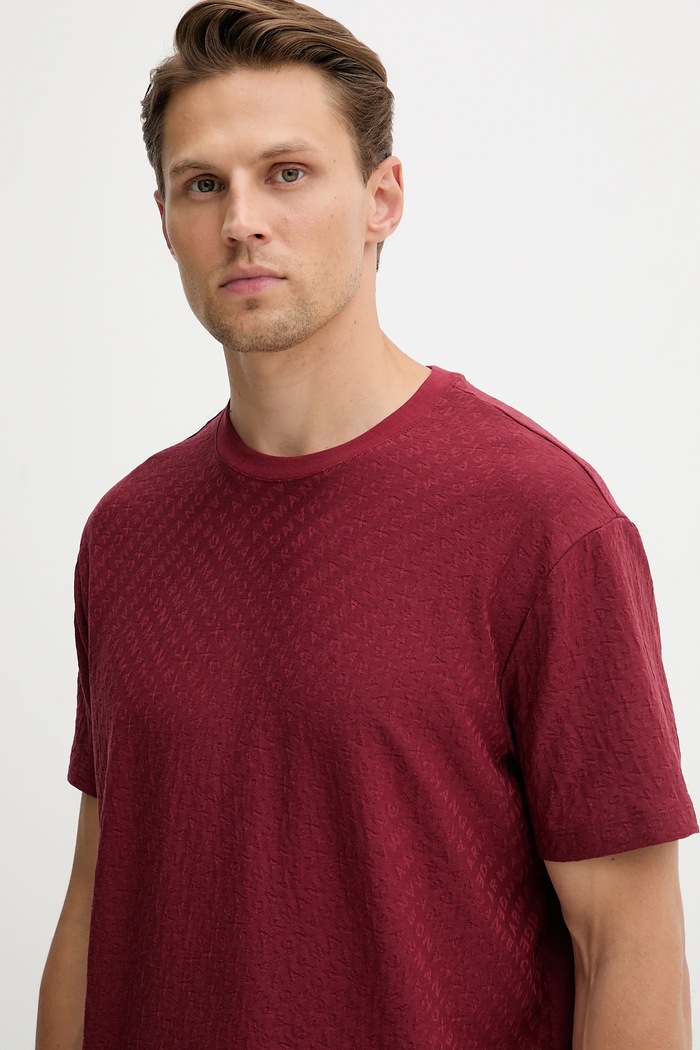 Bavlnené tričko Armani Exchange burgundské XM001431.AF10337