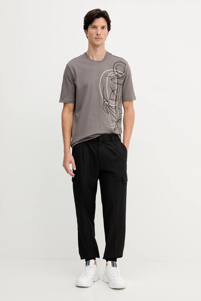 Armani Exchange pamut póló XM001441.AF10362 barna AW25