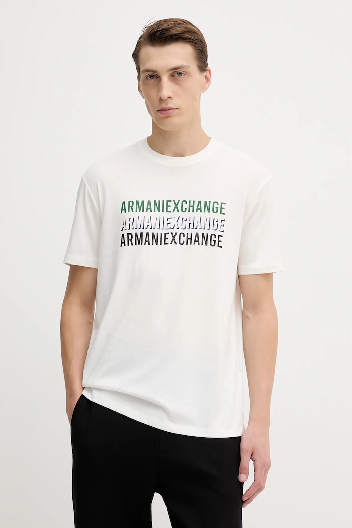 Тениска Armani Exchange щампа бял XM001444.AF10358