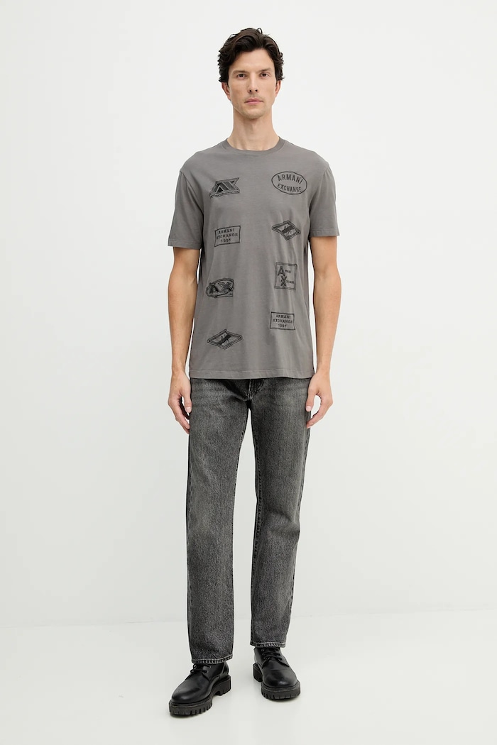 Bavlněné tričko Armani Exchange XM001899.AF16283 šedá AW25
