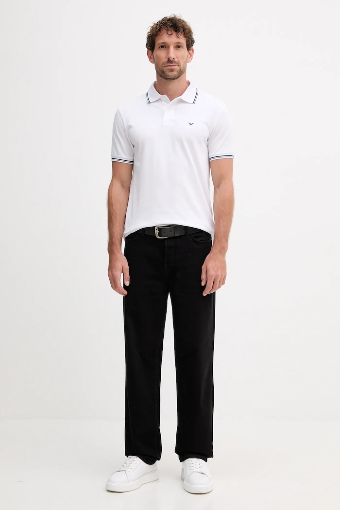 Polo tričko Emporio Armani 8N1FB4.1JPTZ bílá AW25