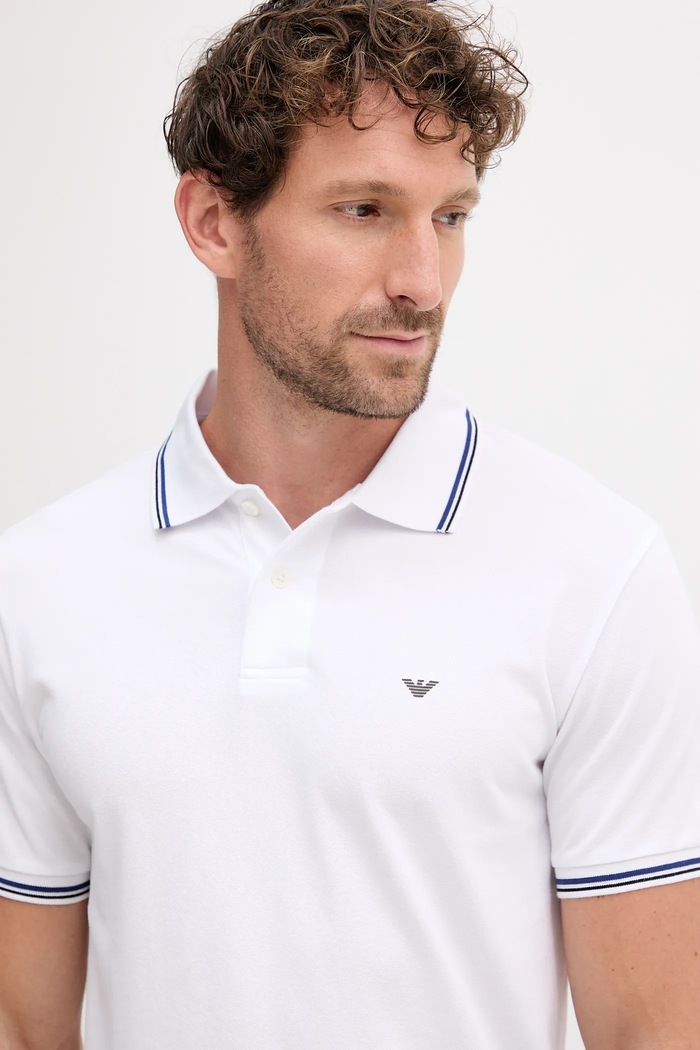 Polo tričko Emporio Armani bílá 8N1FB4.1JPTZ
