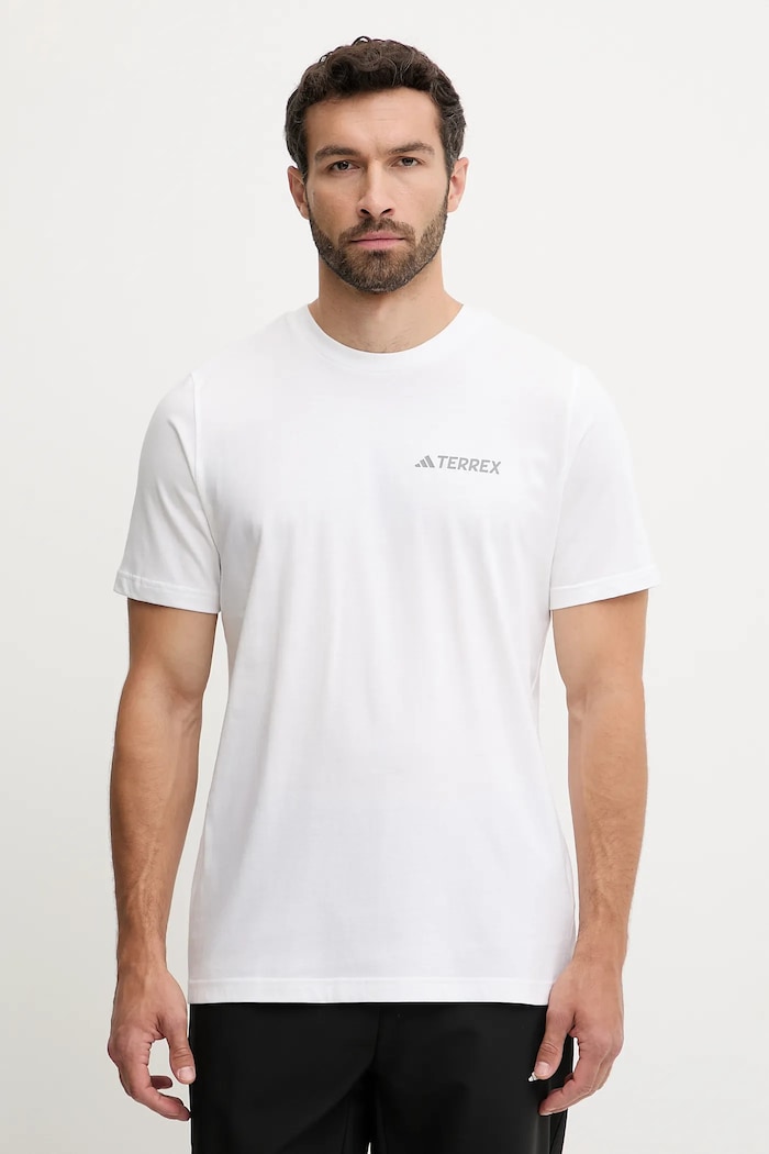 adidas TERREX t-shirt sportowy nadruk biały JW3559