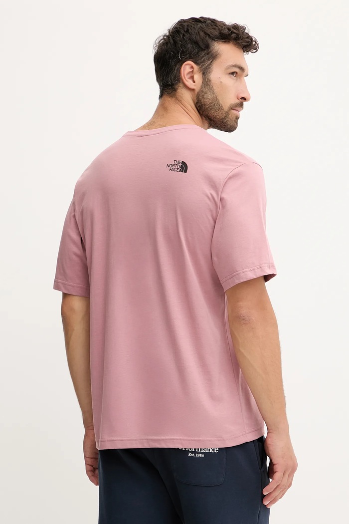 Odzież The North Face T-shirt bawełniany Flower Dome NF0A8EGXHCS1 różowy