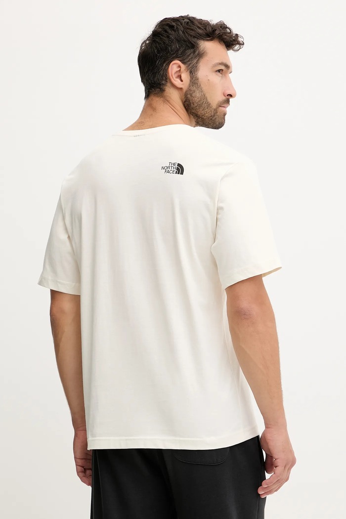 Ruházat The North Face pamut póló Flower Dome NF0A8EGXQLI1 bézs