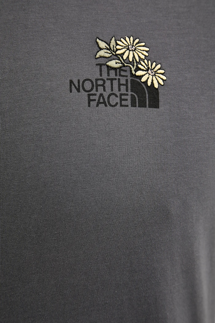 Bavlněné tričko The North Face Flower Dome NF0A8EGXRHI1 šedá