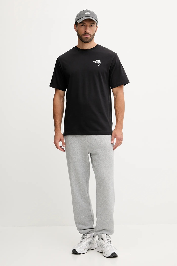 The North Face T-shirt bawełniany Explore Carabiner NF0A8F2HJK31 czarny AW25