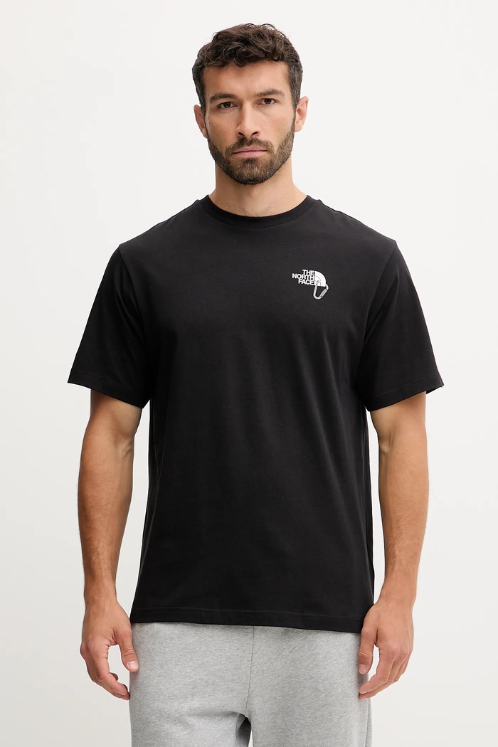 Odzież The North Face T-shirt bawełniany Explore Carabiner NF0A8F2HJK31 czarny