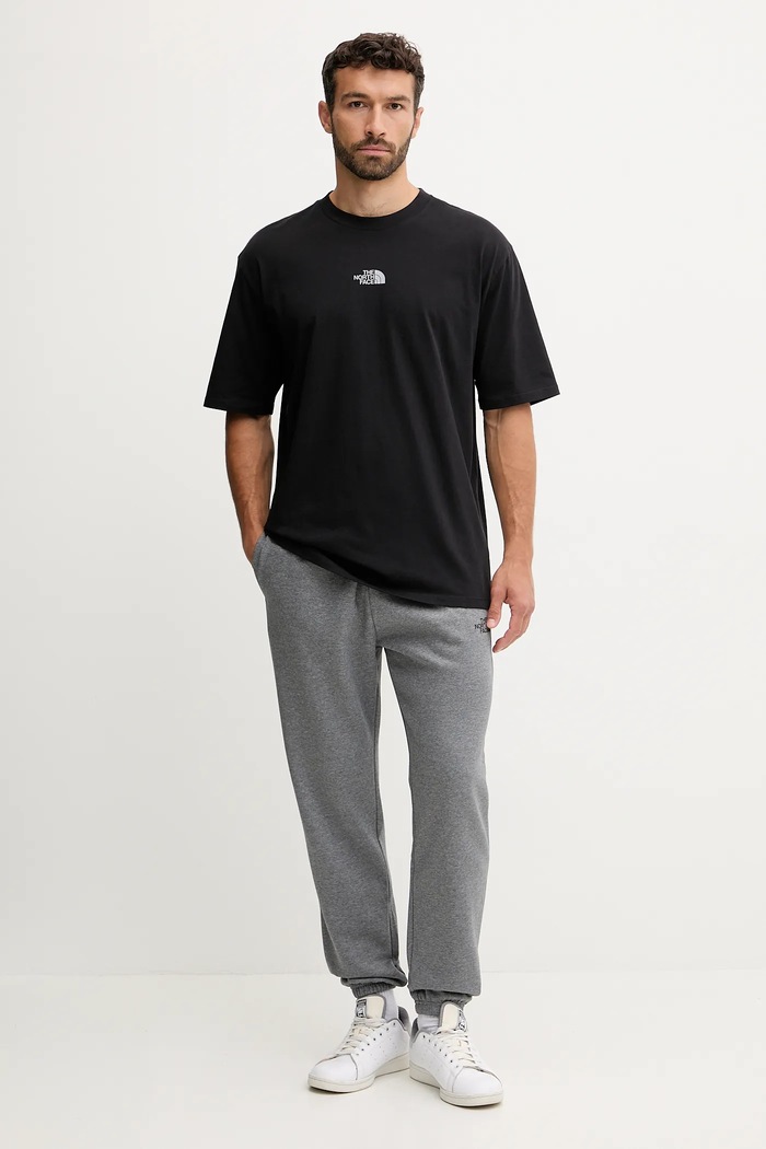 The North Face T-shirt bawełniany Mountain Fun NF0A8F2NJK31 czarny AW25